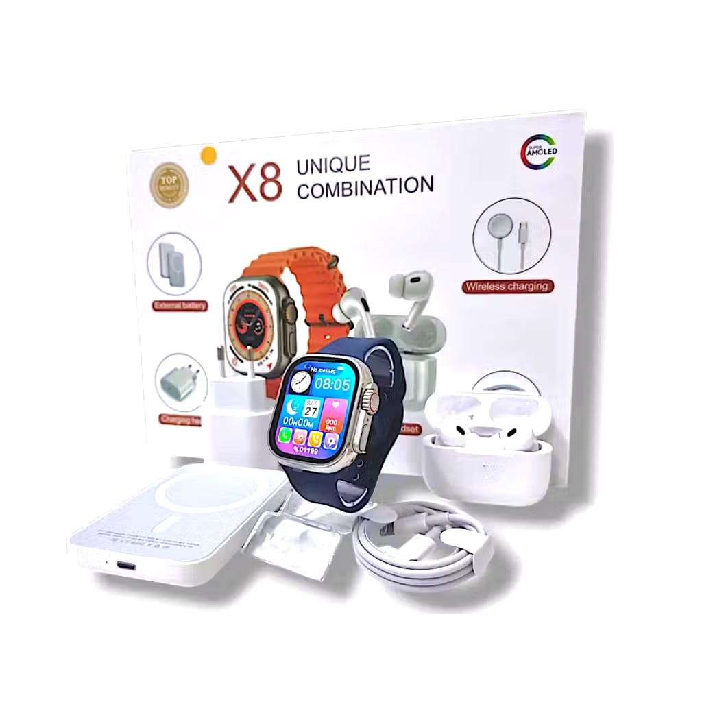 RELOJ Y AUDIFONOS COMBO X8