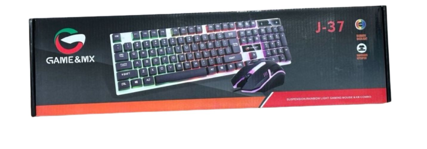 Combo J37 Teclado Y Mouse Retroiluminado